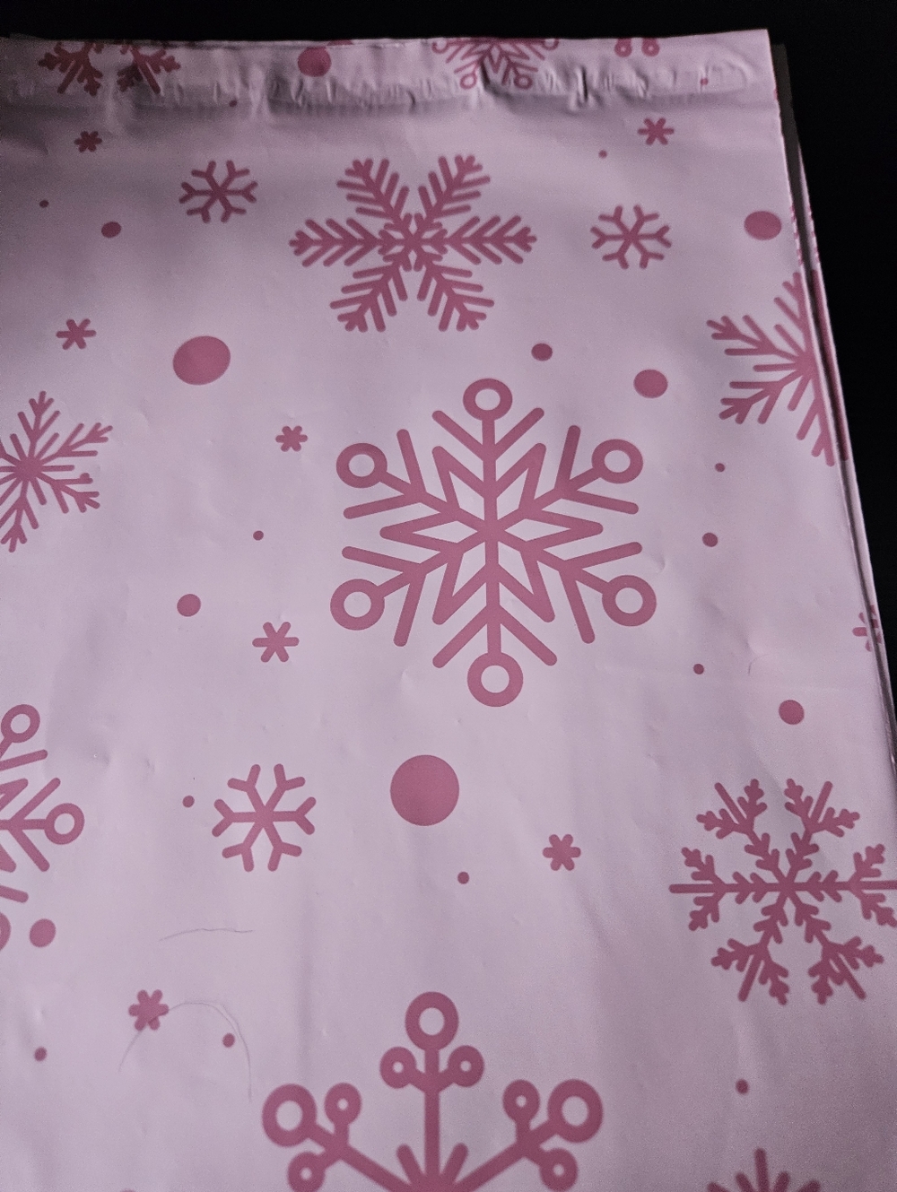 Pink Snowflake Polymailer Packages - Picture 2 of 4